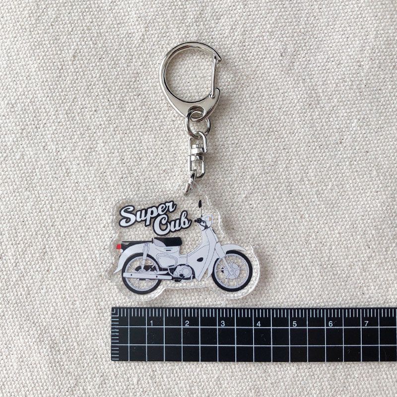 スーパーカブ アクリルキーホルダー クラシカルホワイト JA59 Super Cub 110 - メルカリ