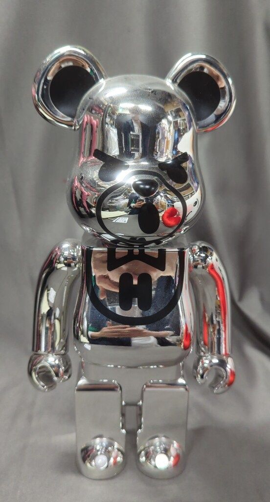 MEDICOMTOY BE@RBRICK HYSTERIC BEAR (CHROME) 400%