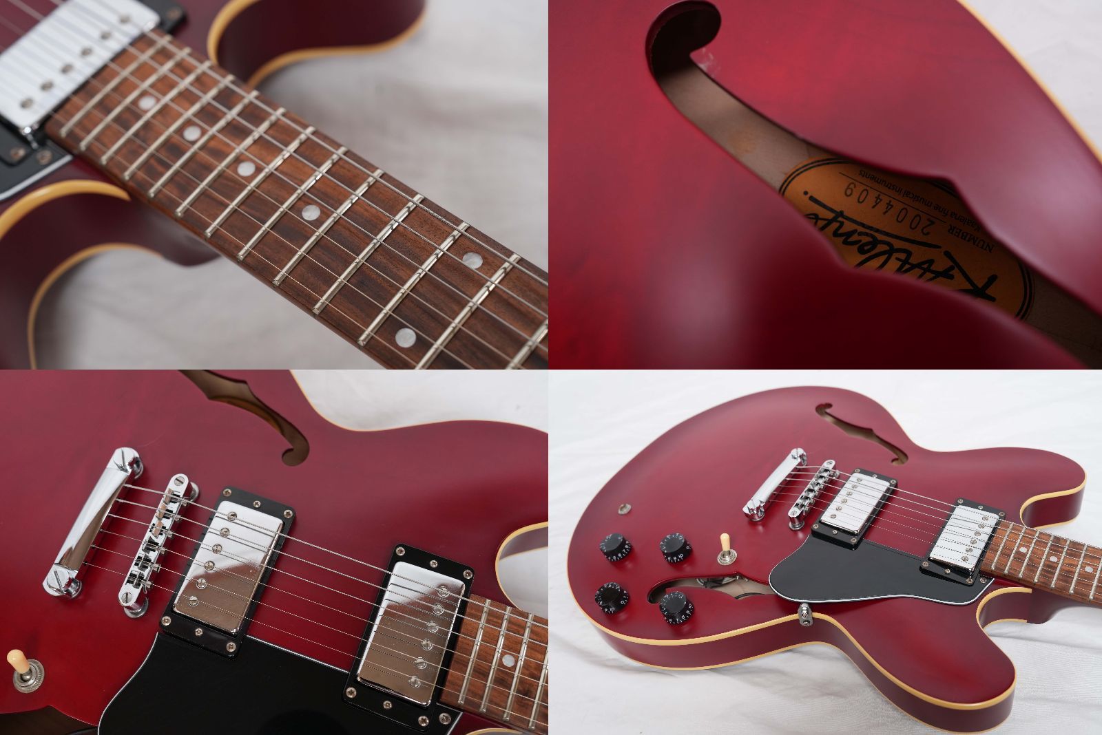 ☆Kaalena by ESP☆KA-SA-STD Cherry ES-335タイプセミアコ 2020
