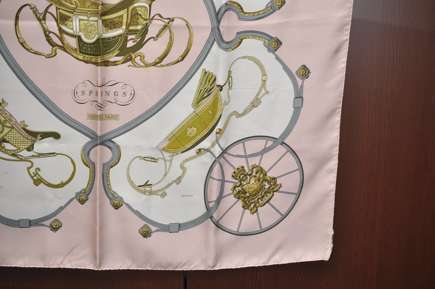 HERMES Springsシルク スカーフ ピンク 中古・古着通販】HERMES (エルメス) シルクスカーフ ピンク｜ブランド