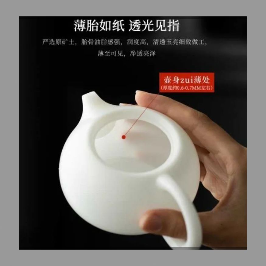 徳化素焼薄胎氷種玉磁器鳳鳴西施急須家庭用事務用陶磁器急須