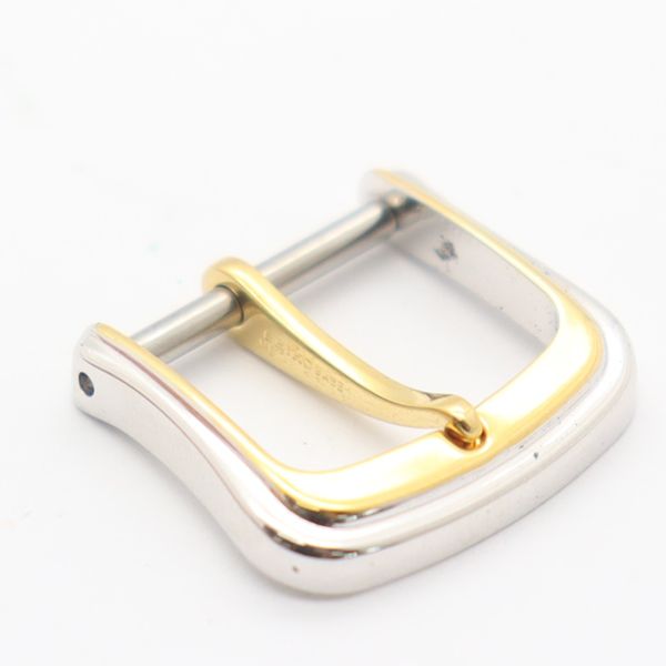 良品 セイコー 純正尾錠 バックル 14mm用 シルバー/ゴールド