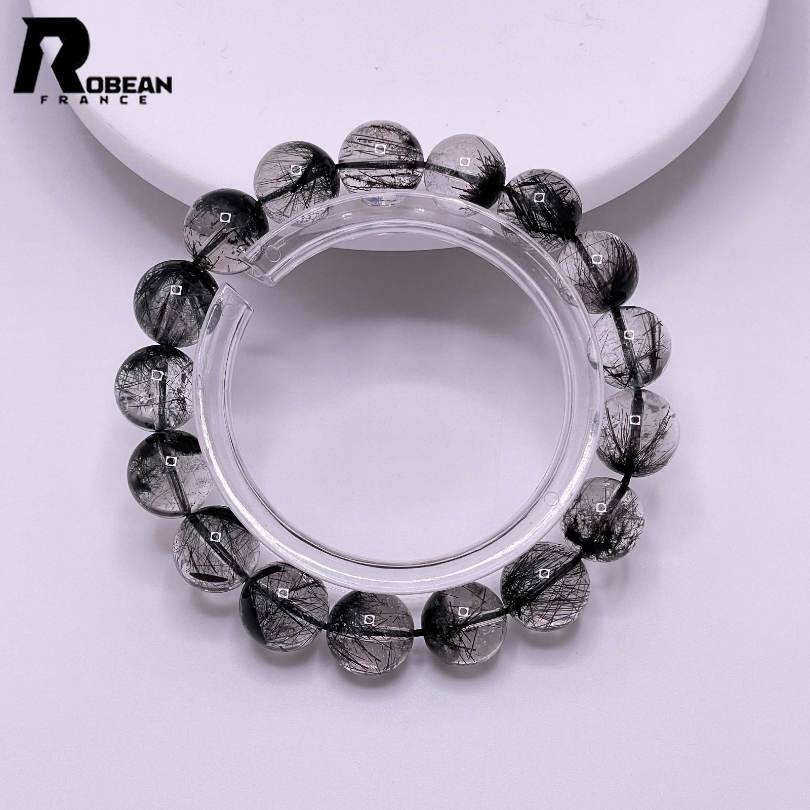 夢色 EU製 定価18万円☆ROBEAN・ブラックルチルクォーツ☆黒針