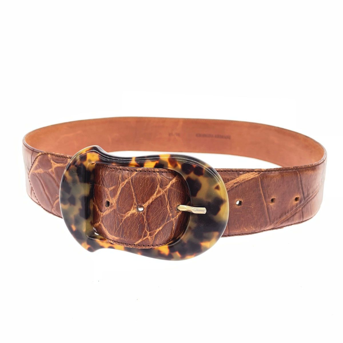 GIORGIO ARMANI ジョルジオアルマーニ ベルト ブラウン レザー