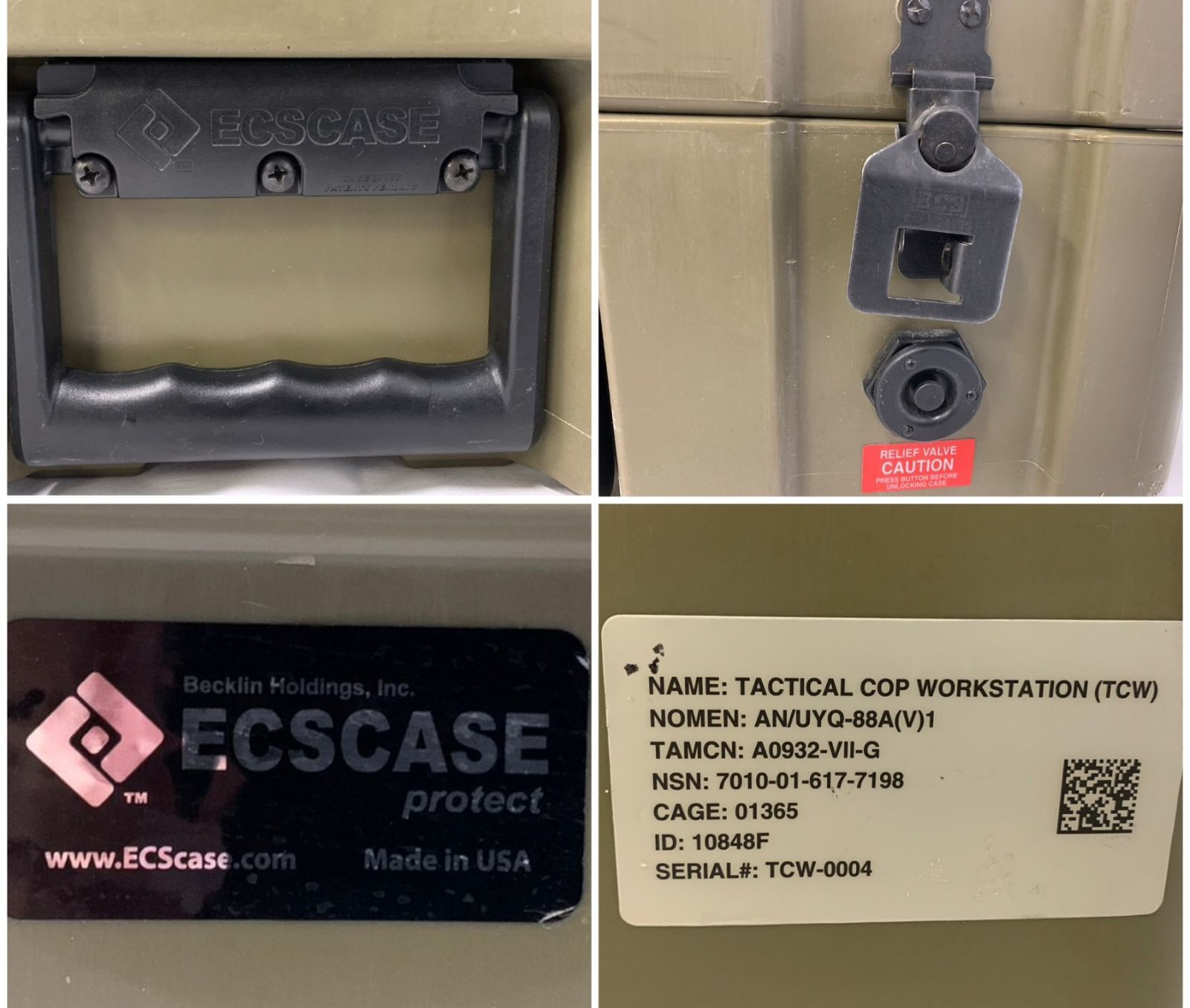 米軍放出品　ハードケース ツールボックス 工具箱 ストレージボックス ミリタリー 米軍放出品 アメリカ製 ECS CASE ハードケース ミリタリー