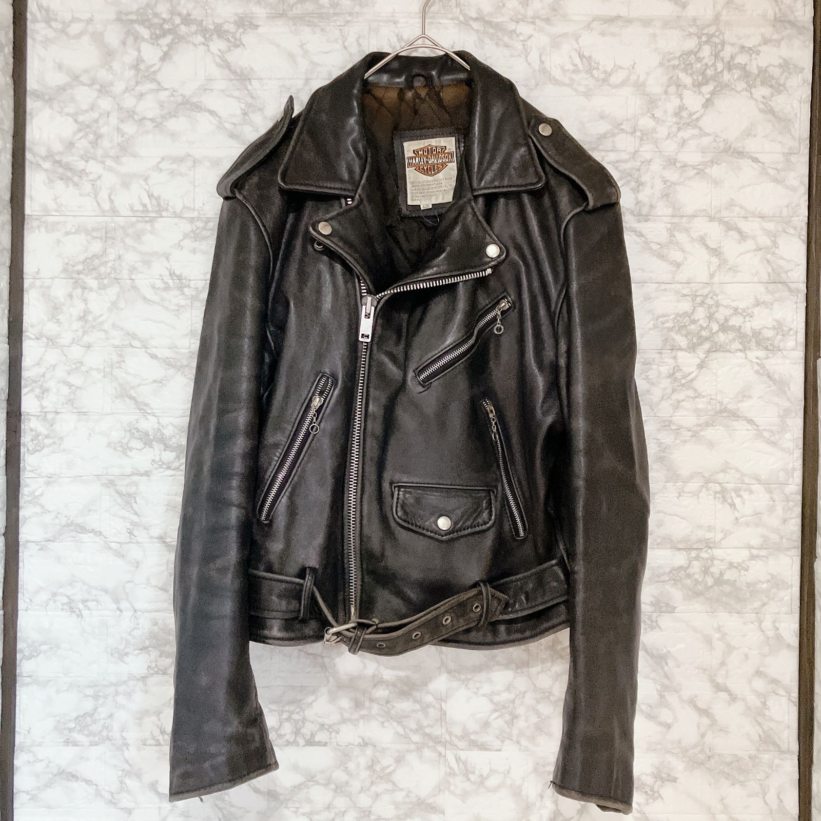 Harley-Davidson ハーレーダビッドソン ライダースジャケット 希少42R 