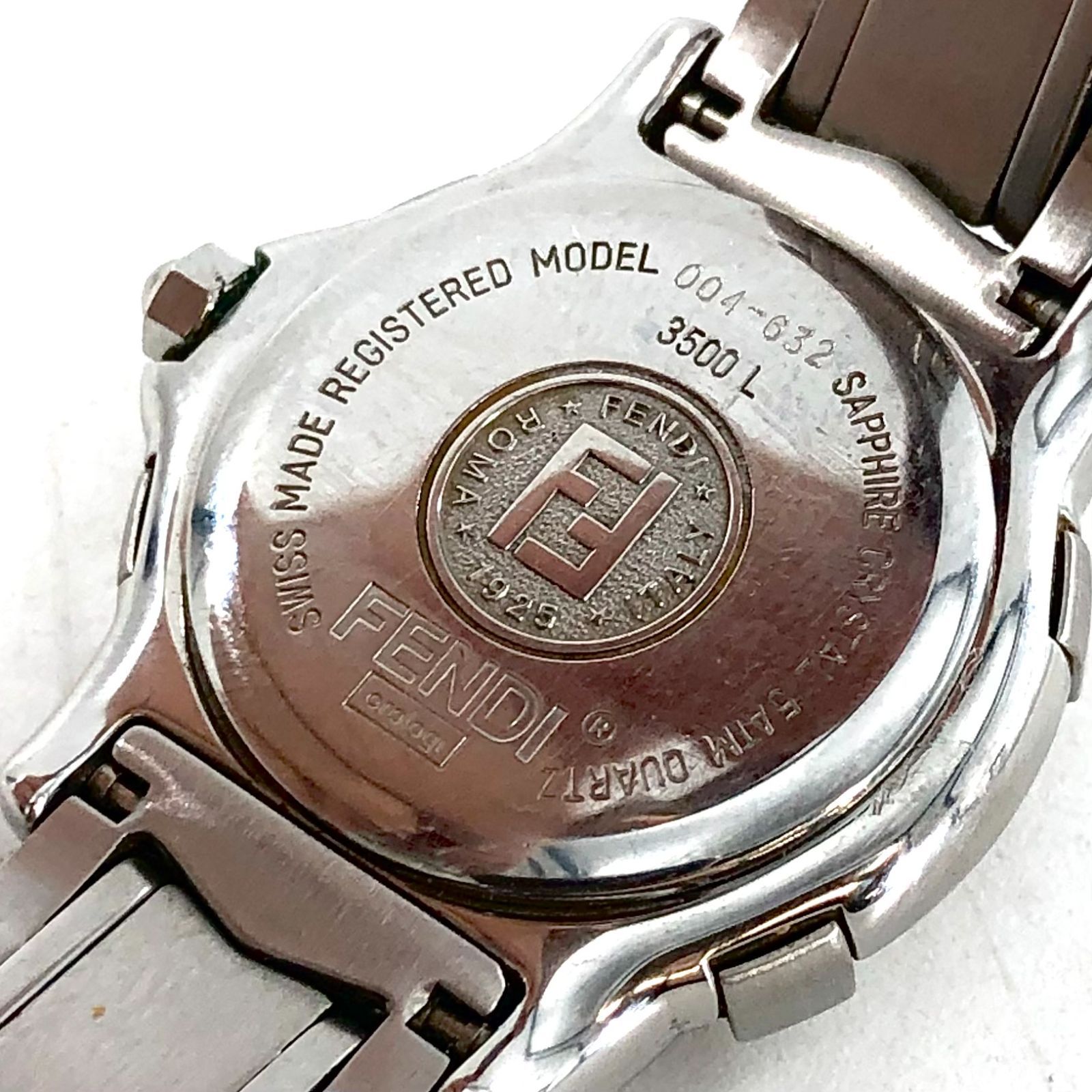 FENDIメンズ腕時計 稼働】FENDI クォーツ メンズ 腕時計 黒文字盤