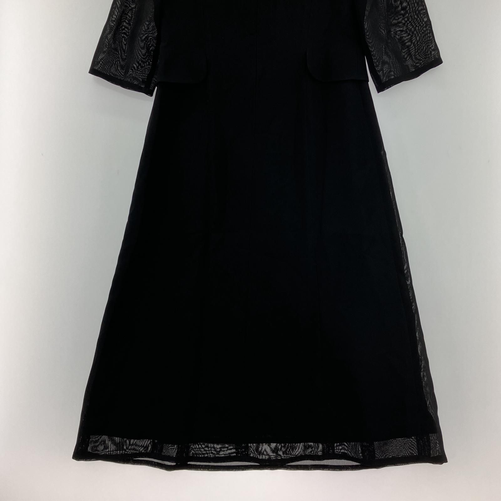 LANVIN ランバン シアー ロングワンピース size38/ブラック