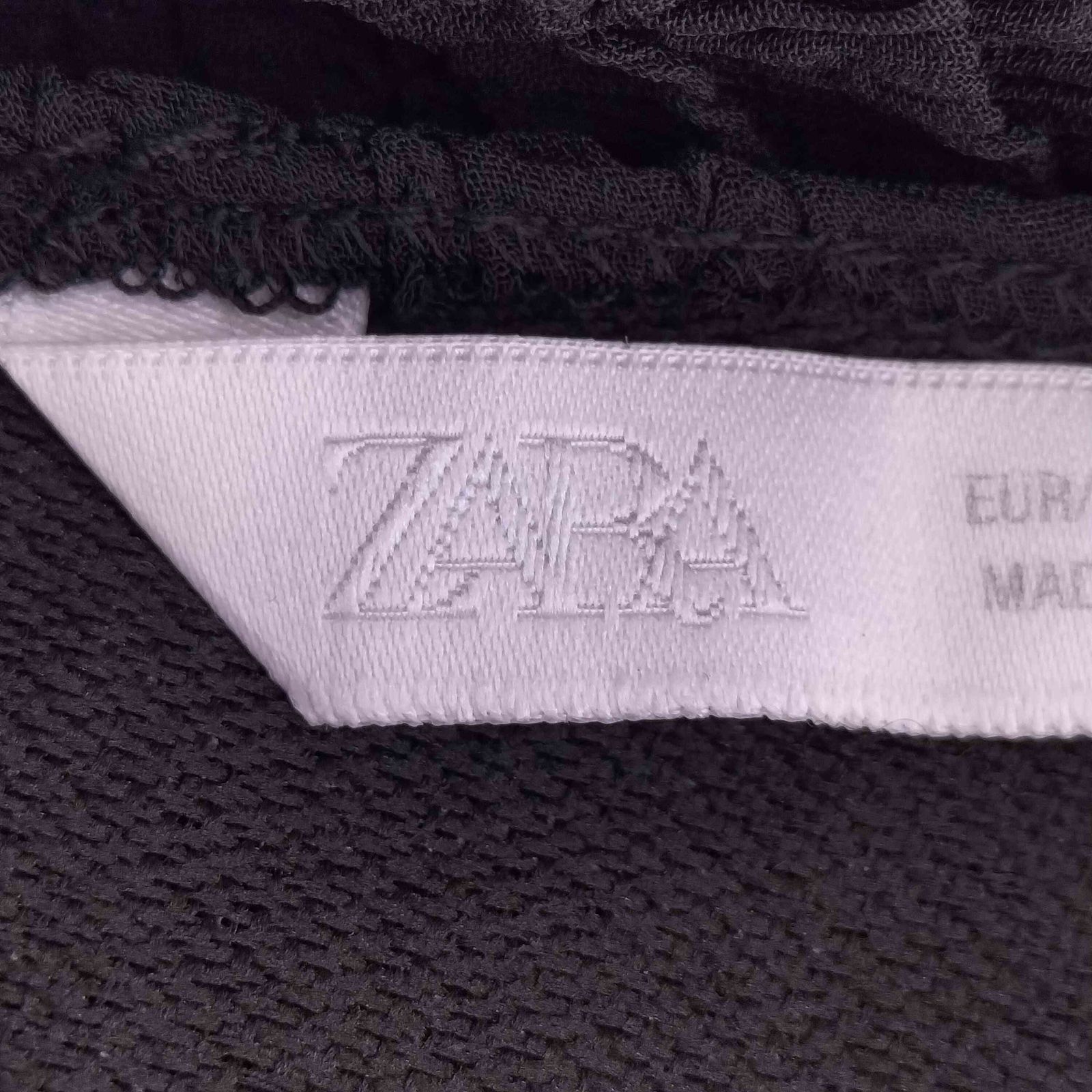 ザラ ZARA ZW COLLECTION コントラスト しわ加工ワンピース