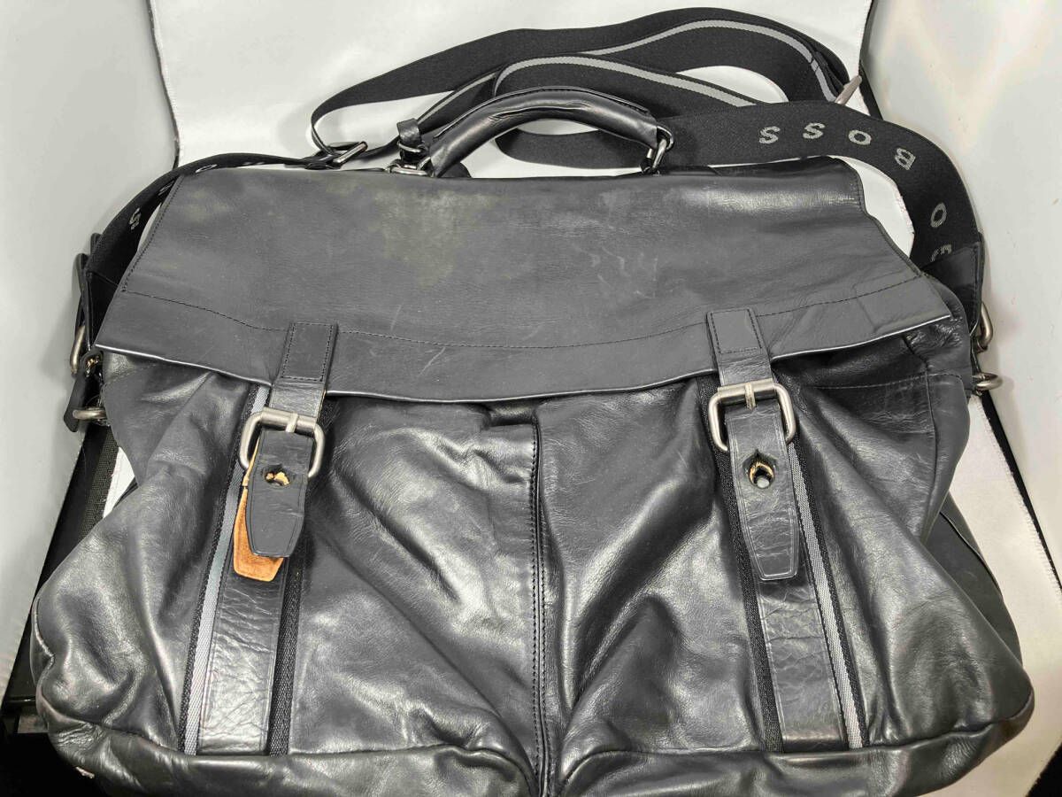 ♠ HUGO BOSS 2way レザー ショルダーバッグ