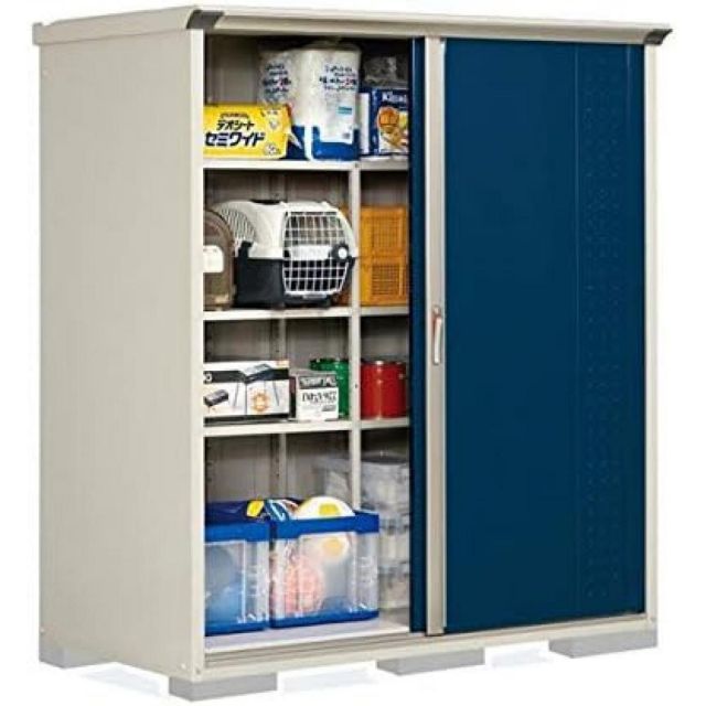 日本正規専門店！ タクボ 小型物置 グランプレステージ たて置きタイプ ネット棚 ダークブルー GP-179ATDB 収納庫 2枚扉 通販特価!