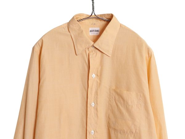 なクーポン配布中! 60s 70s ビスポーク アスコットチャン 長袖 ドレス シャツ メンズ L 程 古着 ヴィンテージ カスタムメイド ダブルカフス コットン 無地