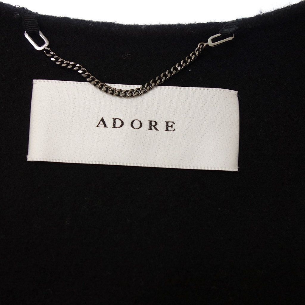 美品 ADOREアドーア ウール100 サンドロリバー ノーカラー