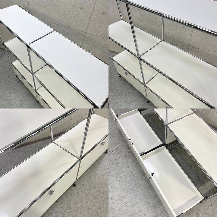 USMハラー キャビネット シェルフ 鍵付き ピュアホワイト 2列2段 極美品 楽天市場】【自社配送地域限定】USM Haller ハラーシステム 2列3