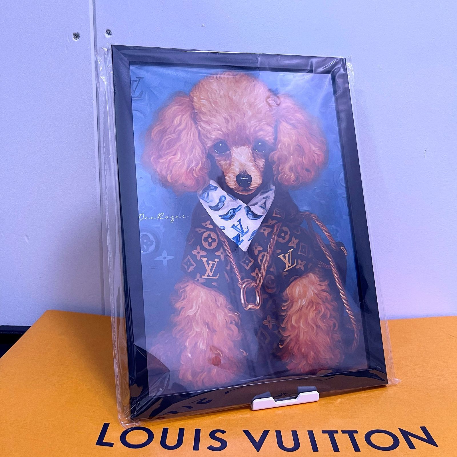 Louis Vuitton Dog Art 額付き ドッグ アートポスター 犬 トイ・プードル 羊カットお断り！ - メルカリ