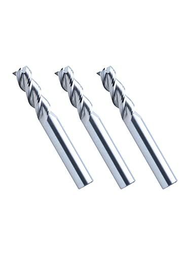 刃径4mm × 刃長12mm × 全長50mm × 軸径4mm【1305×3本セット】 トミーグローバル 超硬 スクエア エンドミル 刃径 4mm 全長 50L 3枚刃 ノンコート/ TG1305 【3個セット】