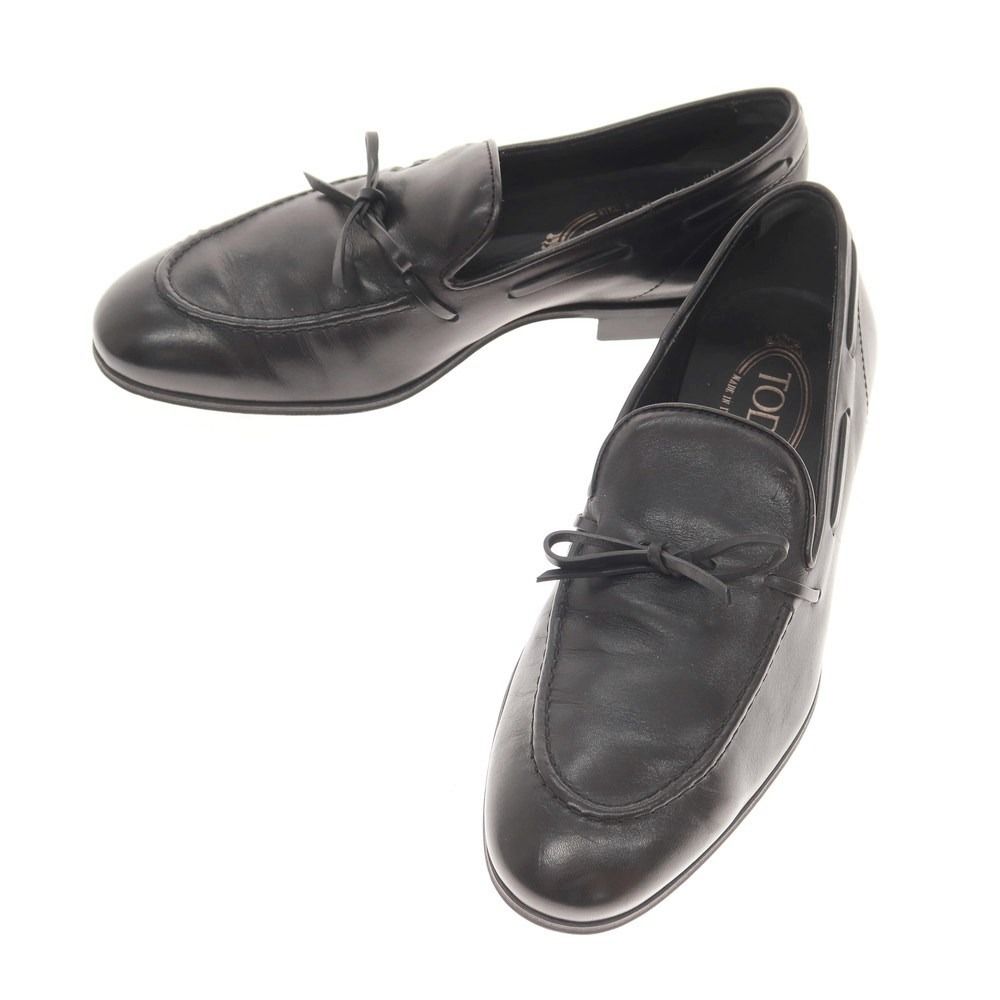 【中古】トッズ TOD'S レザー Uチップローファー ブラック【サイズ5】【メンズ】