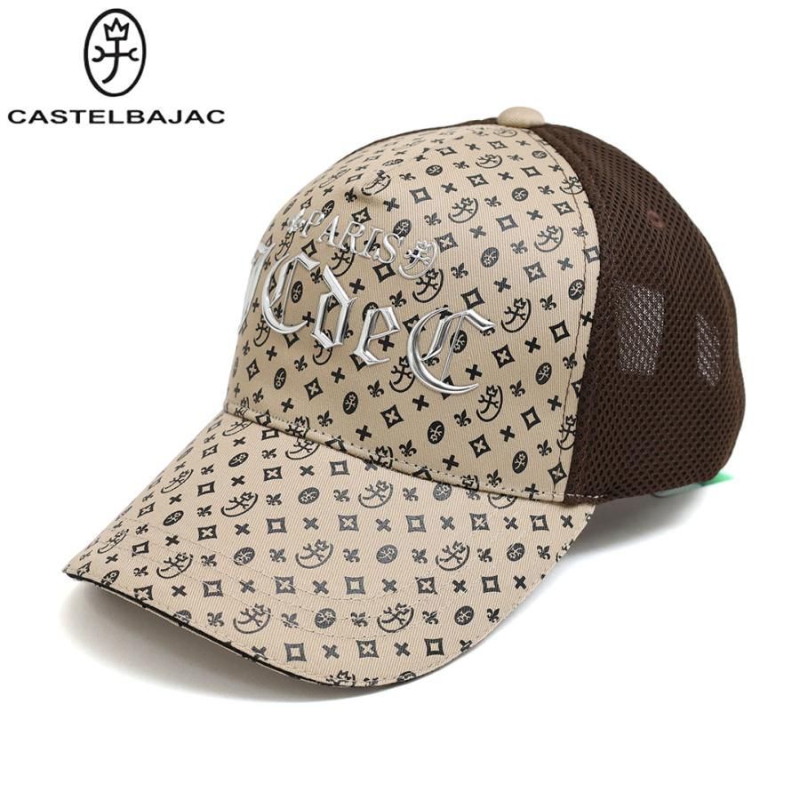 カステルバジャック モノグラム メッシュキャップ 7215191127 ホワイト