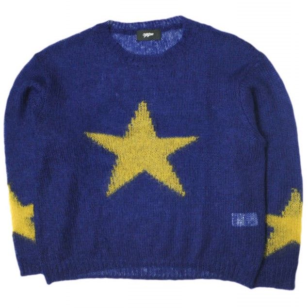 【Myne ／星柄モヘヤニット】 MYNE マイン 22AW Star Mohair Knit PO スターモヘアニットプル