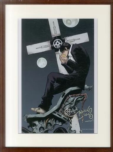 トライガン・マキシマム ミストグラフ B.ウルフウッド〈月夜〉直筆サイン入り 中古】セル画・原画 TRIGUN MAXIMUM ミストグラフ B 「月夜
