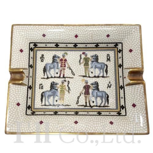 エルメス HERMES アッシュトレイ 馬モチーフ インテリア小物 灰皿 陶器