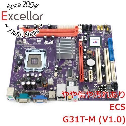 [bn:7] ECS製　MicroATXマザーボード　G31T-M REV1.0　LGA775　訳あり