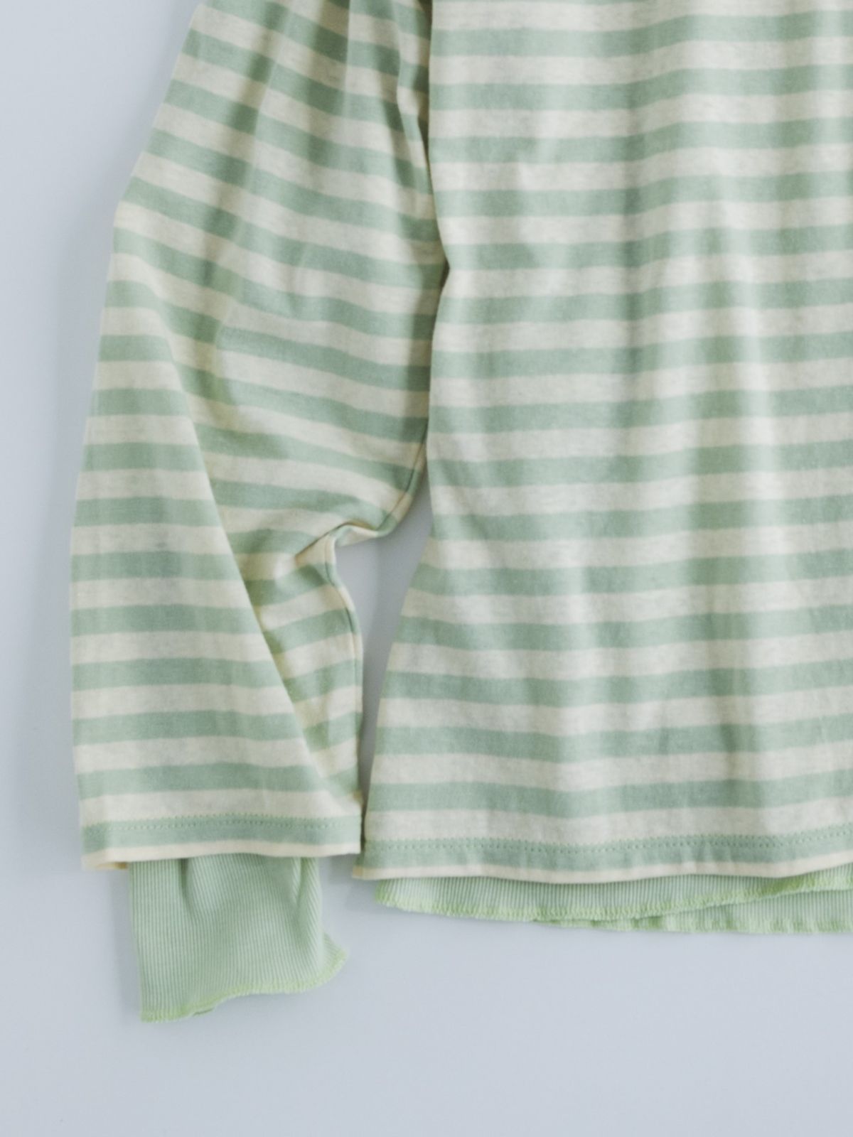 予約商品 売れ筋商品|||MEYAME メヤメ BORDER DOUBLE LONG SLEEVE TEE GREEN ボーダー ダブル スリーブ ティー プルオーバー MEYAME メヤメ ボーダーダブルロングスリーブTシャツ BORDER
