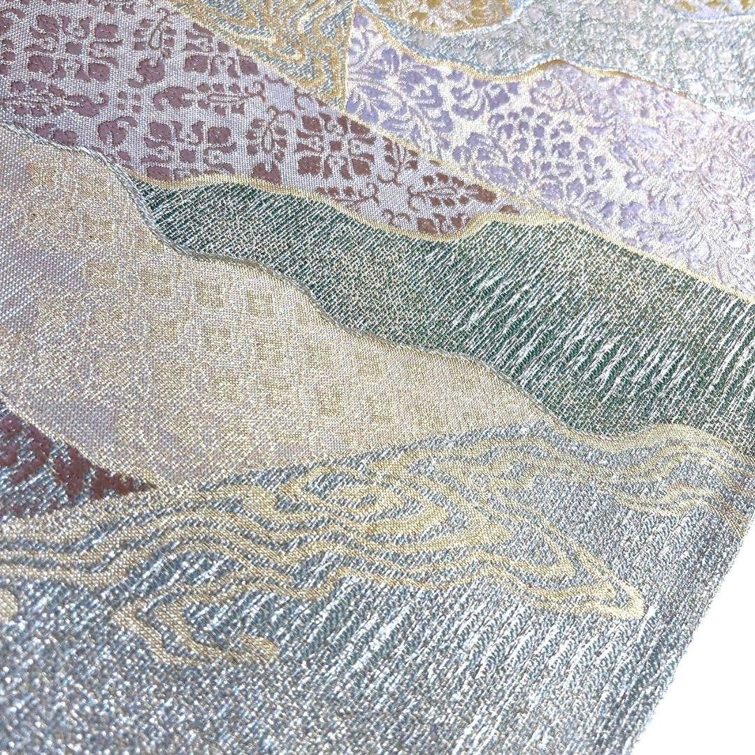 ブランド帯 裂取文様 花菱 花模様 袋帯 着物 022 a p - メルカリ