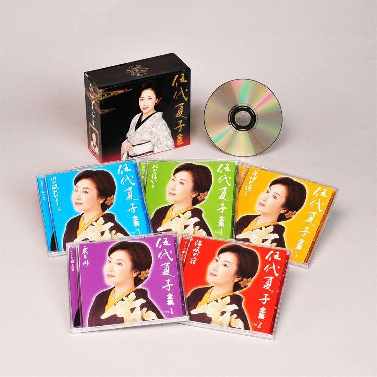 新品】伍代夏子全集 CD5枚組 全78曲 歌詞ブックレット付き、特製収納