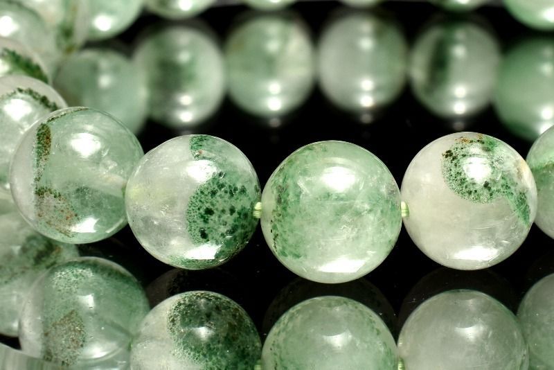 高品質　マダガスカル産　グリーンファントムクオーツ　ブレスレット 高品質++]マダガスカル産グリーンファントムクォーツブレスレット（約