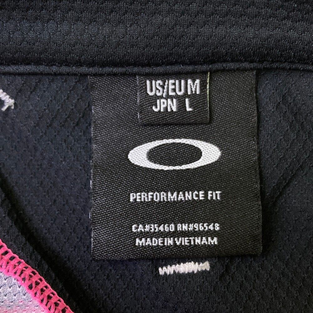 サイズ：L OAKLEY オークリー 半袖ポロシャツ ボタンダウン 総柄