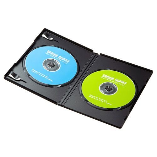 クーポン配布中-スーパー 対象 5個セット 10枚×5 サンワサプライ DVDトールケース 2枚収納 10枚セット ブラック DVD-TN2-10BKNX5