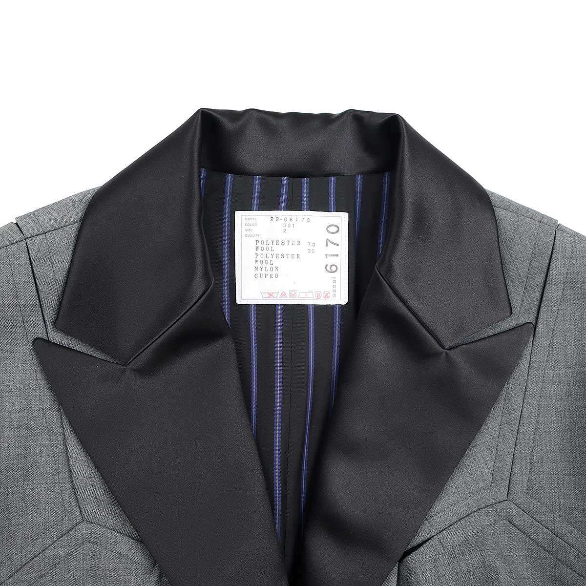 ジャケット・アウター Sacai gray panel tailored jacket 22aw ジャケット・アウター Sacai gray panel tailored jacket 22aw