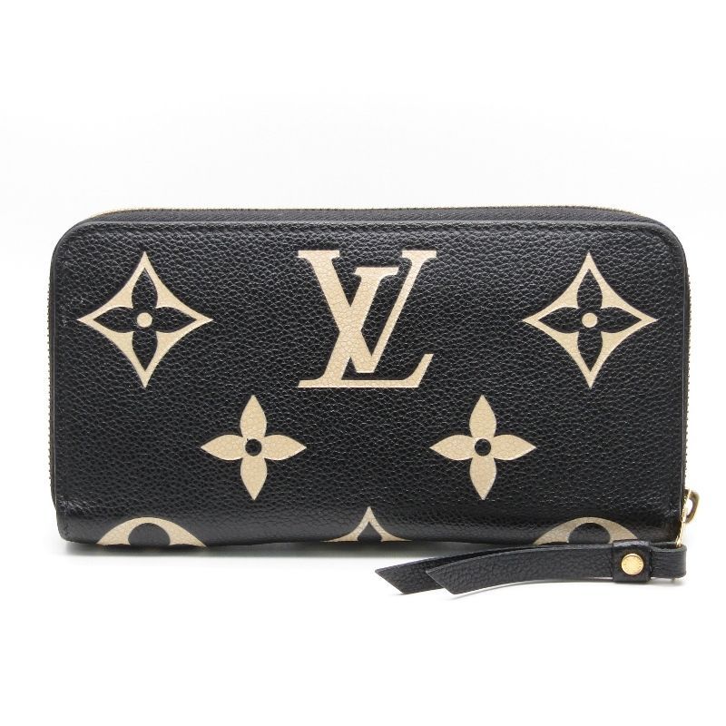 美品 Louis Vuitton ルイヴィトン 長財布 M80481 モノグラム アンプラント RFID ジッピー･ウォレット フランス製 ブラック 黒  80007111