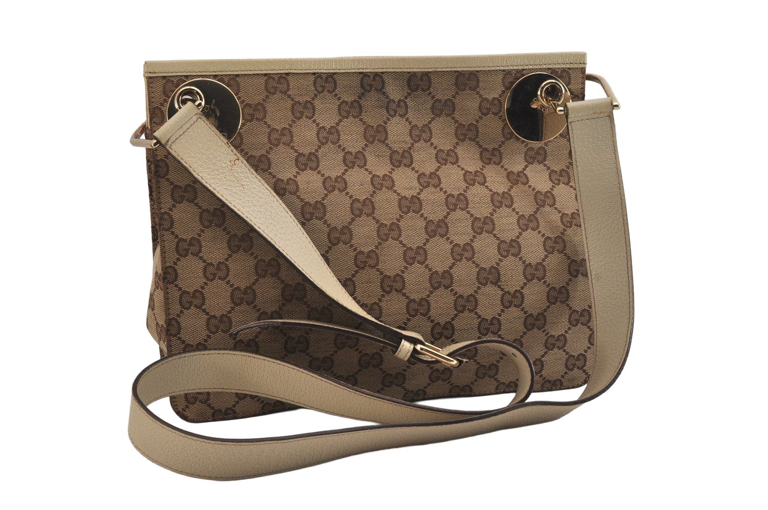 GUCCI グッチ エクリプス ショルダークロスバッグ GGキャンバス レザー 120841 ブラウン 6249M