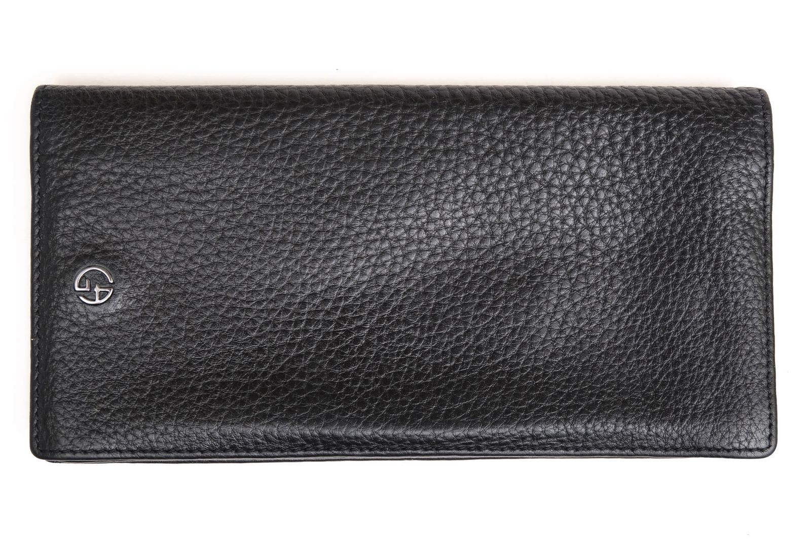 アルマーニ／GIORGIO ARMANI 長財布 財布 ウォレット メンズ 男性 男性用レザー 革 本革 ブラック 黒  二つ折り