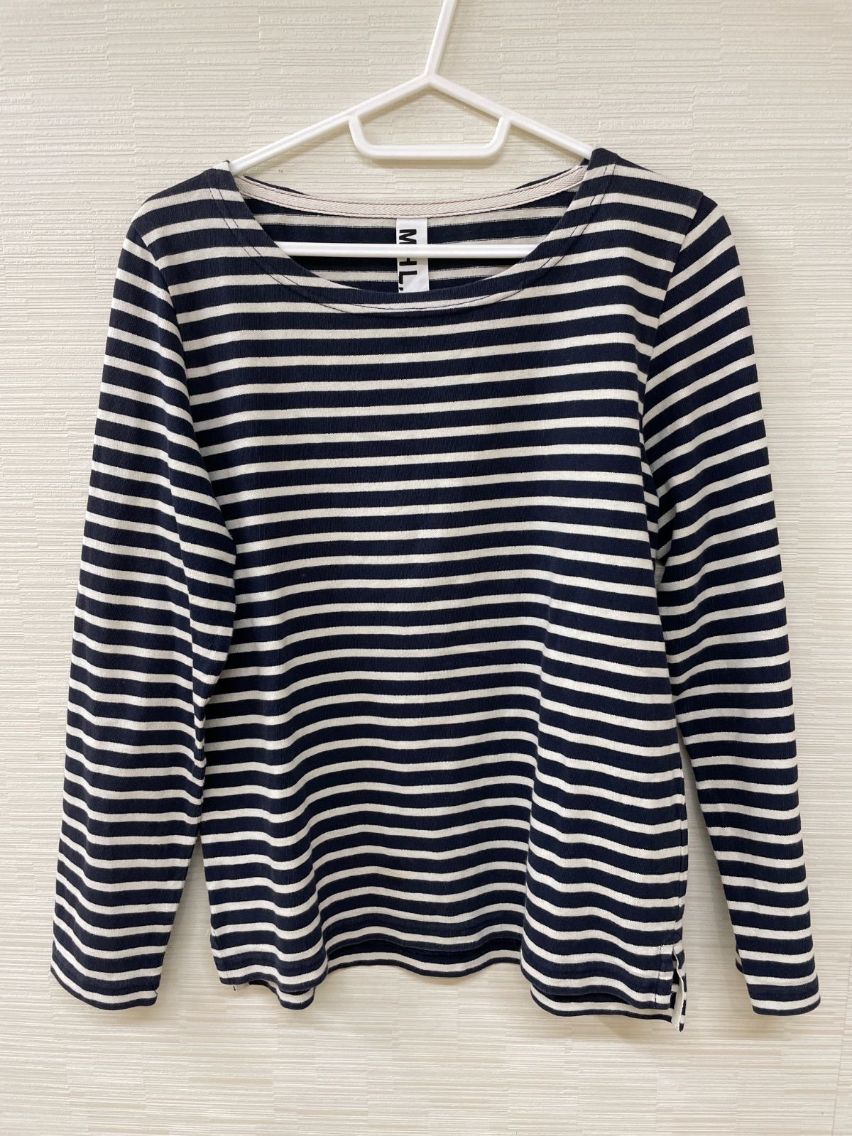 *新品・未使用* タグ付き MARGARET HOWELL ボーダーカットソー A【A11-69】△ MHL. シャツ・カットソー Ⅱサイズ ボーダー柄 青