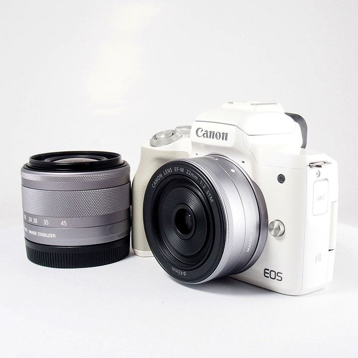 Canon EOS KissM Canon kiss M Wズームレンズキット ホワイト Canon