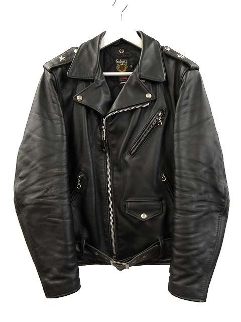 ショット SCHOTT 613UST ワンスター ダブルライダース ジャケット 7164 革ジャン レザー ブラック 40 LONG
