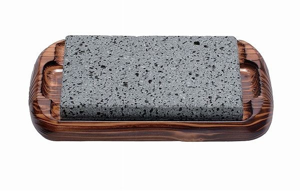 テスク 富士山熔岩石 丸太石焼セット ST-471（送料無料、代引不可）