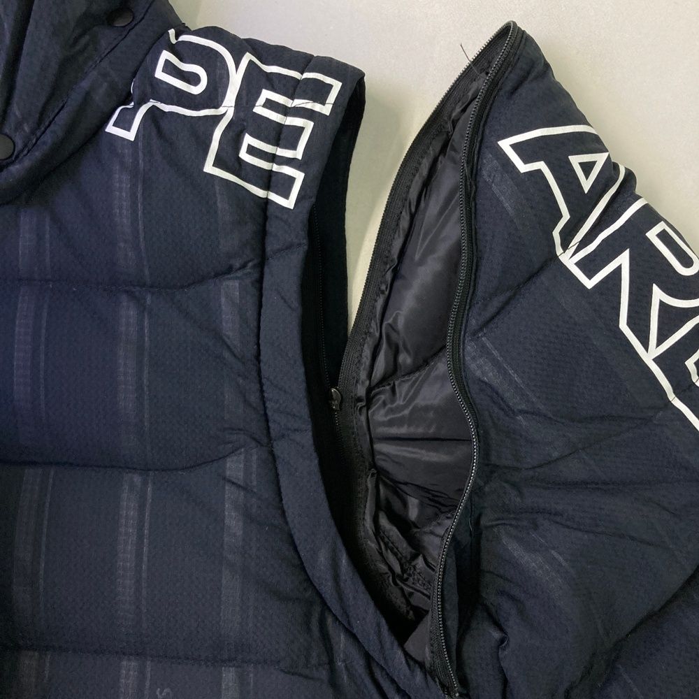 サイズ：4 PEARLY GATES パーリーゲイツ 2024年 2way ダウンジャケット ストライプ柄 ネイビー系 [240101498772] ゴルフウェア メンズ ストスト