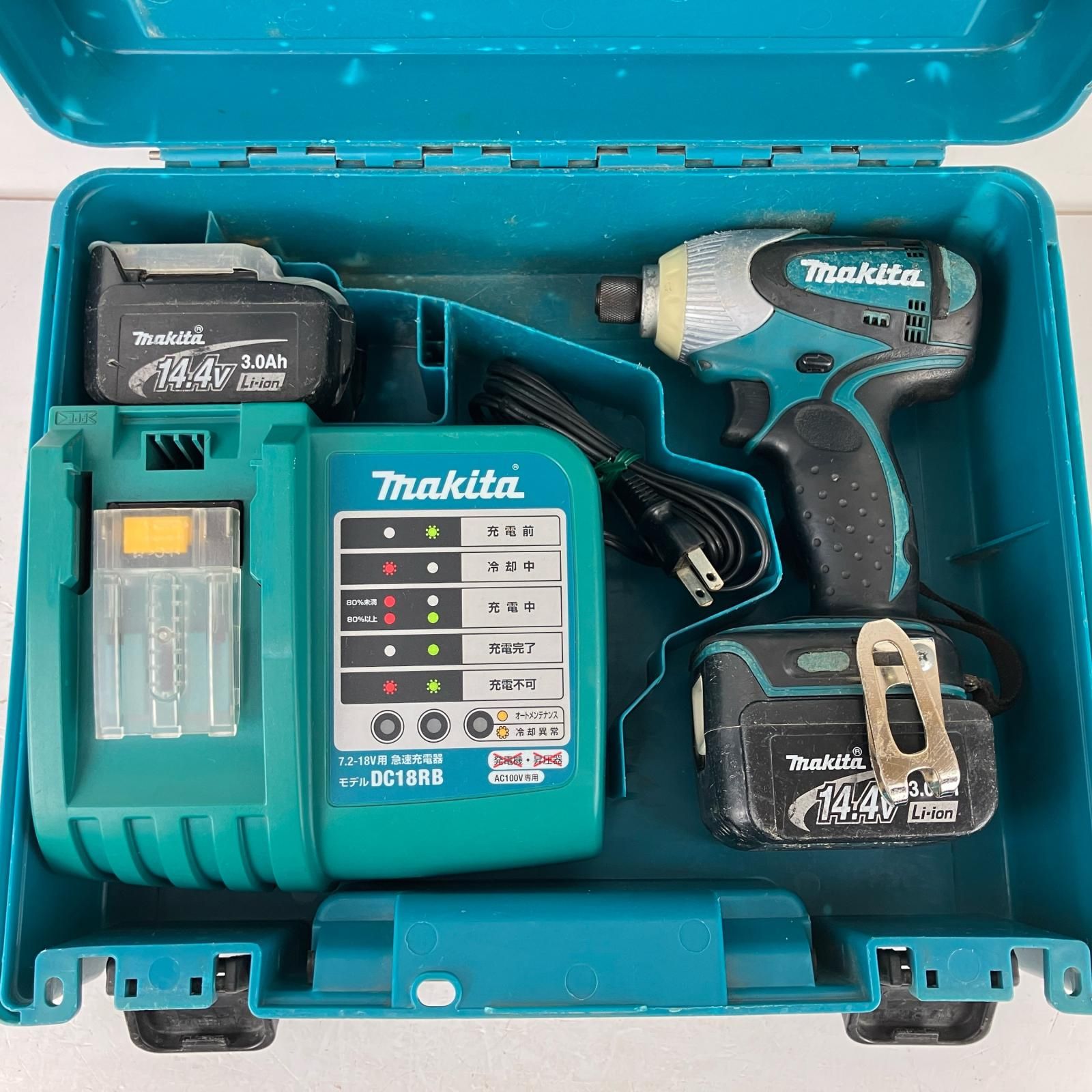 ЗЗMAKITA マキタ 14.4v 充電式インパクトドライバ 充電器 バッテリー×2 