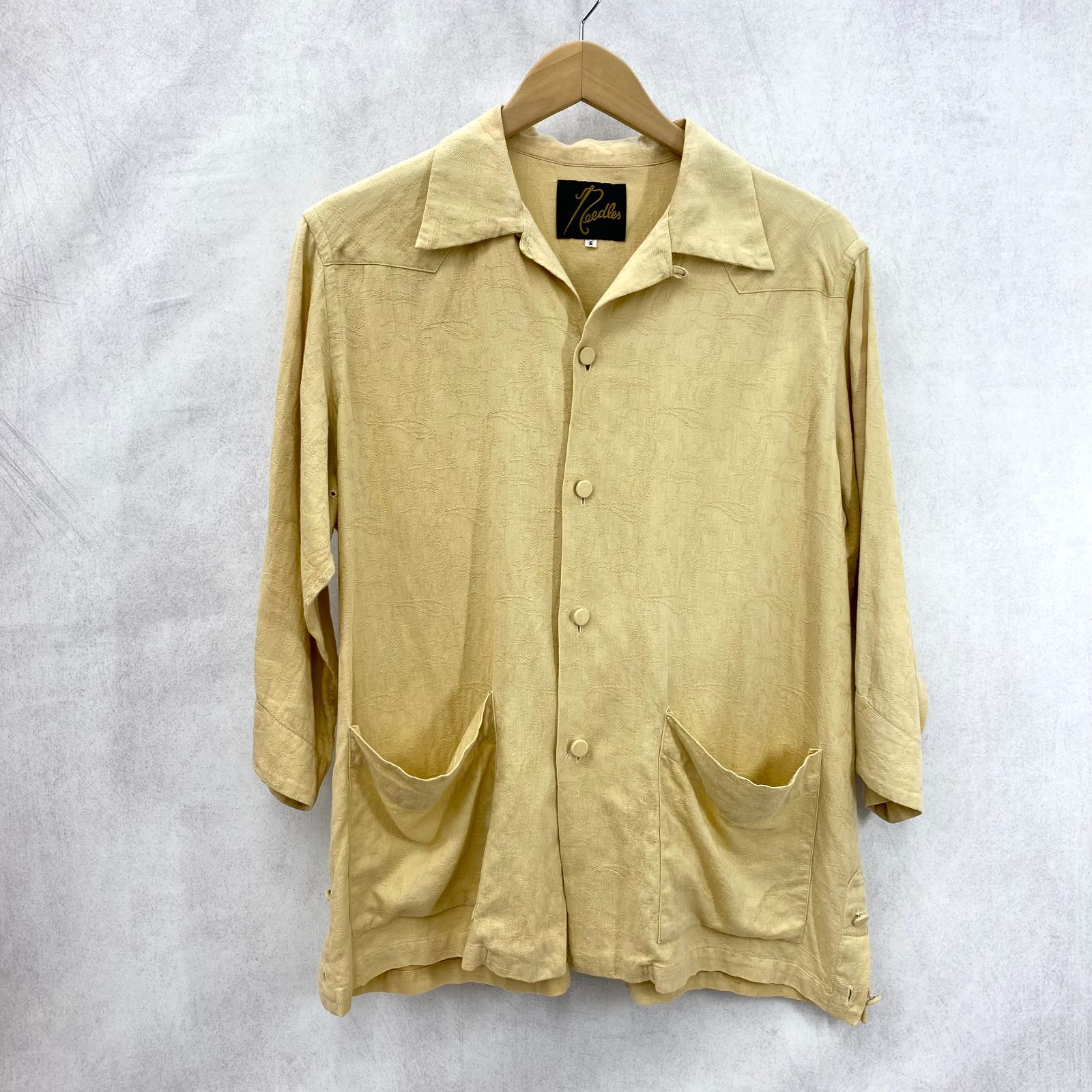 Needles シャツ ベージュ Needles オープンカラー シャツ ウエスタン トップス S ベージュ