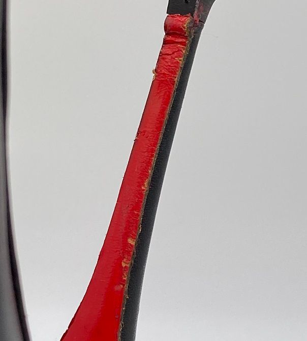 クリスチャンルブタン オープントゥショートブーツ レザー スタッズ 黒