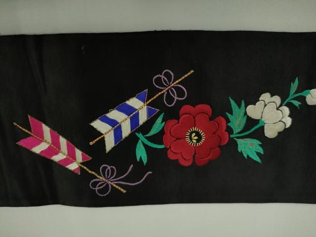 平和屋本店□極上 アンティーク 大正ロマン 九寸名古屋帯 総手刺繍 龍  