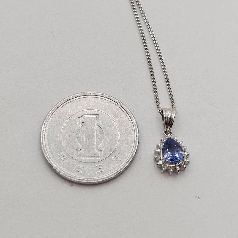 希少】天然サファイア 0.63ct ネックレス Pt900/850 ダイヤ - メルカリ