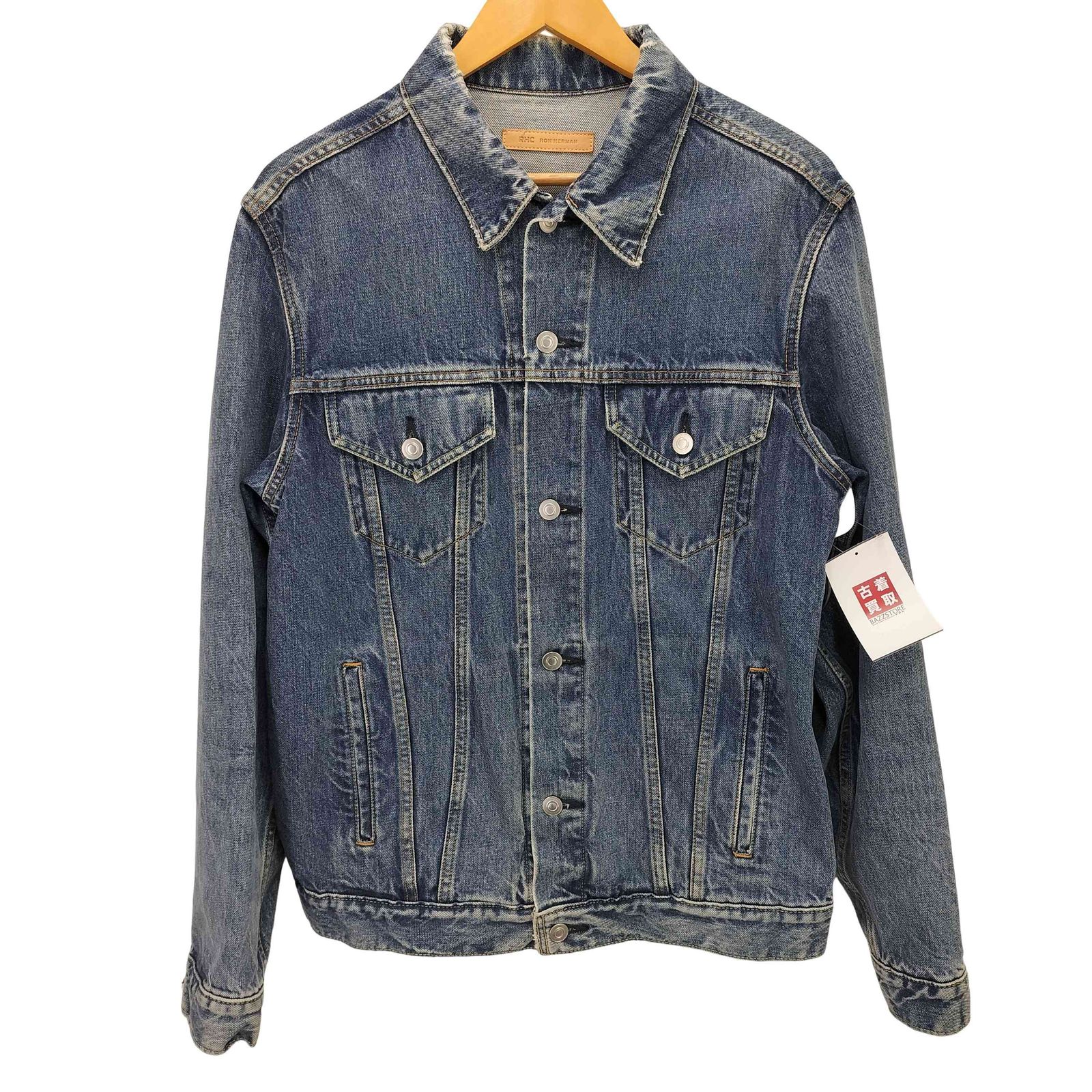 アールエイチシーロンハーマン RHC Ron Herman Indigo Denim Jacket ダメージ加工 メンズ JPN：M 