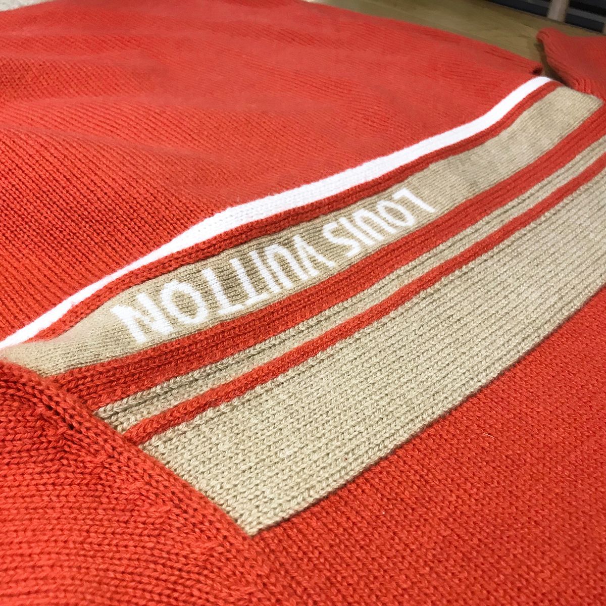 超美品】ルイヴィトン LVインタルシア 半袖ニットワンピース XS レッド