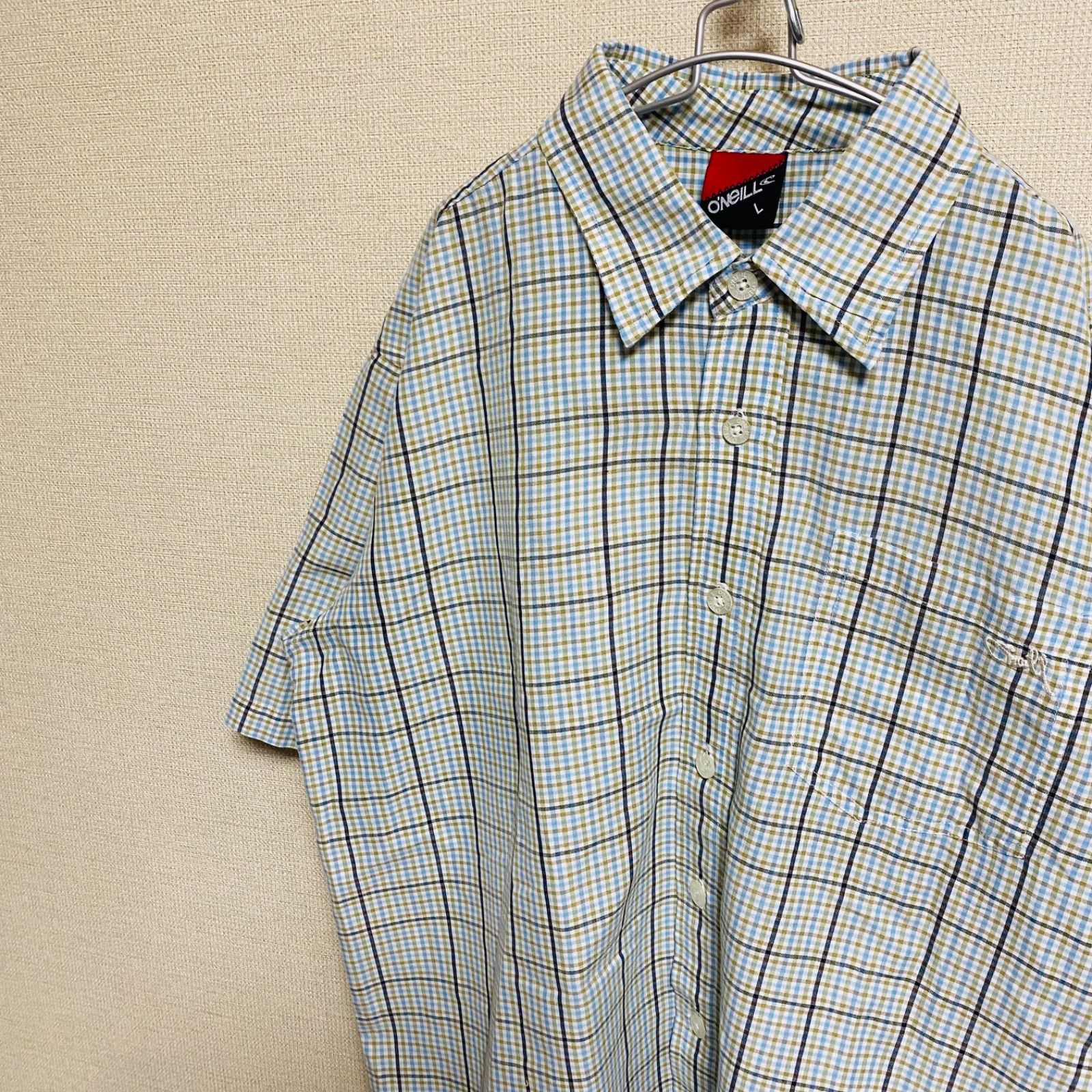 超希少】80s - 90s OLD ONEILL Logo Embroidery Check S/S Shirt L