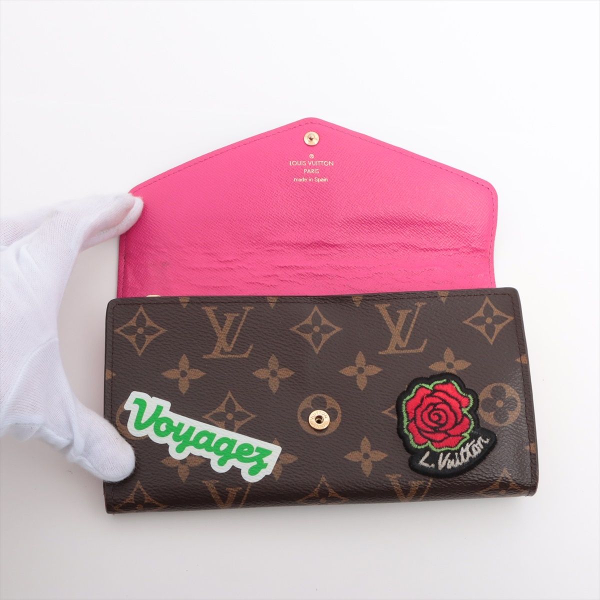 LOUIS VUITTON/ルイ ヴィトン モノグラム ポルトフォイユ サラ パッチーズ ステッカー M63318 長財布 【中古】 - メルカリ